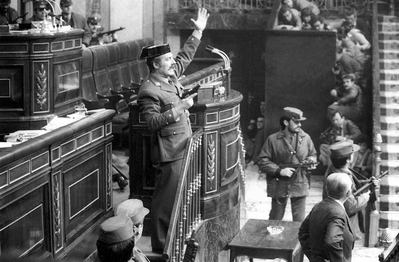 Tejero en el Congreso de los Diputados el 23-F