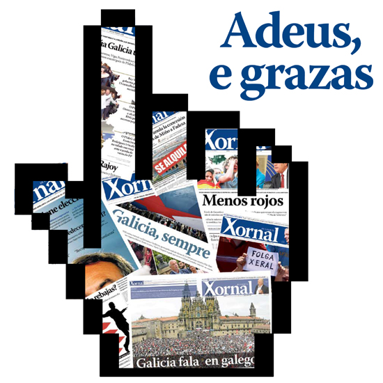 Adeus e grazas, última portada de Xornal en papel