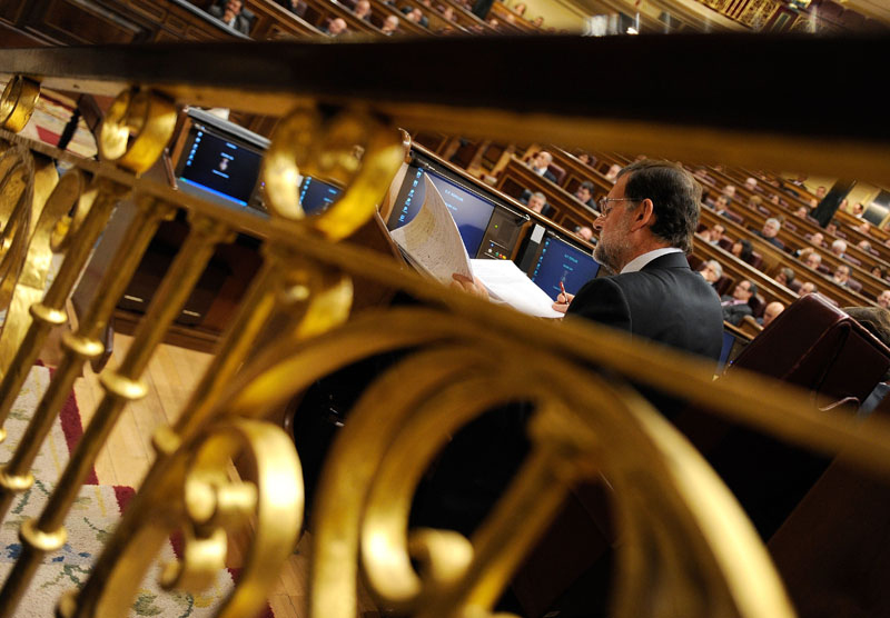 Mariano Rajoy durante el debate de investidura, imagen de AFP Photo, tomada por Dani Pozo Mariano Rajoy durante el debate de investidura, imagen de AFP Photo, tomada por Dani Pozo